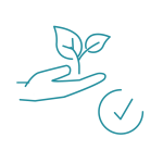 blaues Icon Umweltschutz, Natur, Pflanze, Recycling